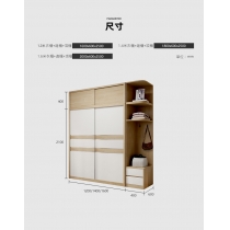 北歐摩登系列 趟門衣櫃 120/140/160cm（IS8174）