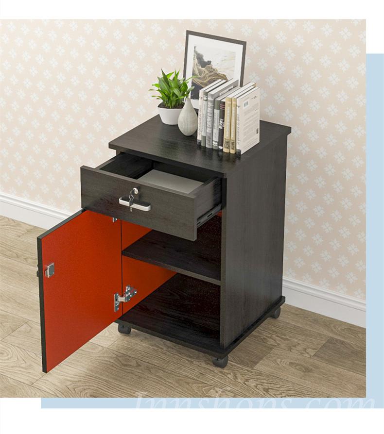辦公室帶鎖儲物櫃 滾輪移動桌下小櫃子 床頭櫃 40cm (IS8237)