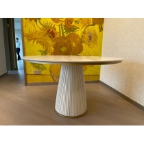 北歐輕奢岩板餐桌椅組合西餐廳家用小戶型圓形飯枱*80/90/100/120cm（IS7926）