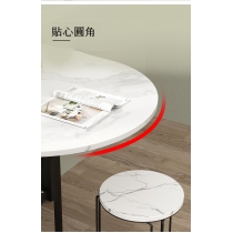 時尚系列 超薄圓桌小戶型可折疊餐桌120/140cm(IS8210)