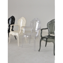 歐式亞克力休閒水晶椅子 創意設計師透明餐椅宮廷椅52cm（IS8287）