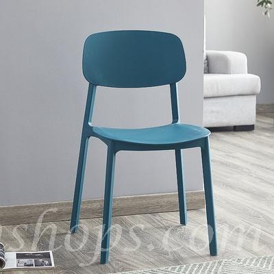 (陳列品少量 淺藍色/酒紅色/藍色 $99一張) 北歐格調·摩登·品味系列 椅子 簡約加厚可疊放餐椅 43cm (IS8351)