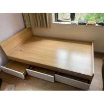 訂造 儲物床 連櫃桶 床頭板 *可自訂呎吋(不包床褥) (IS5914)