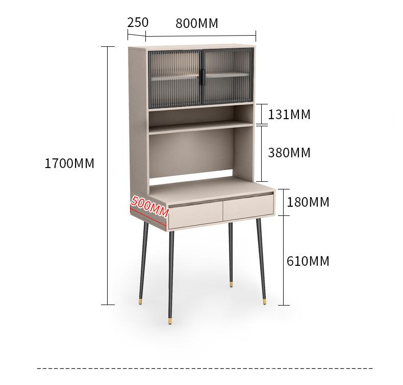 北歐格調系列 輕奢多功能梳妝台書桌儲物櫃 送妝凳80cm/100cm/120cm(IS8494)