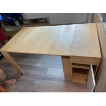 北歐伸縮餐桌椅組合 簡易餐邊櫃 小戶型現代簡約儲物 可折疊家用飯桌（IS8084）