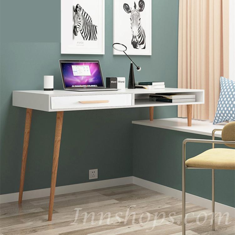 北歐小戶型窗台書桌 高低腳電腦桌*100/120cm (IS8526)