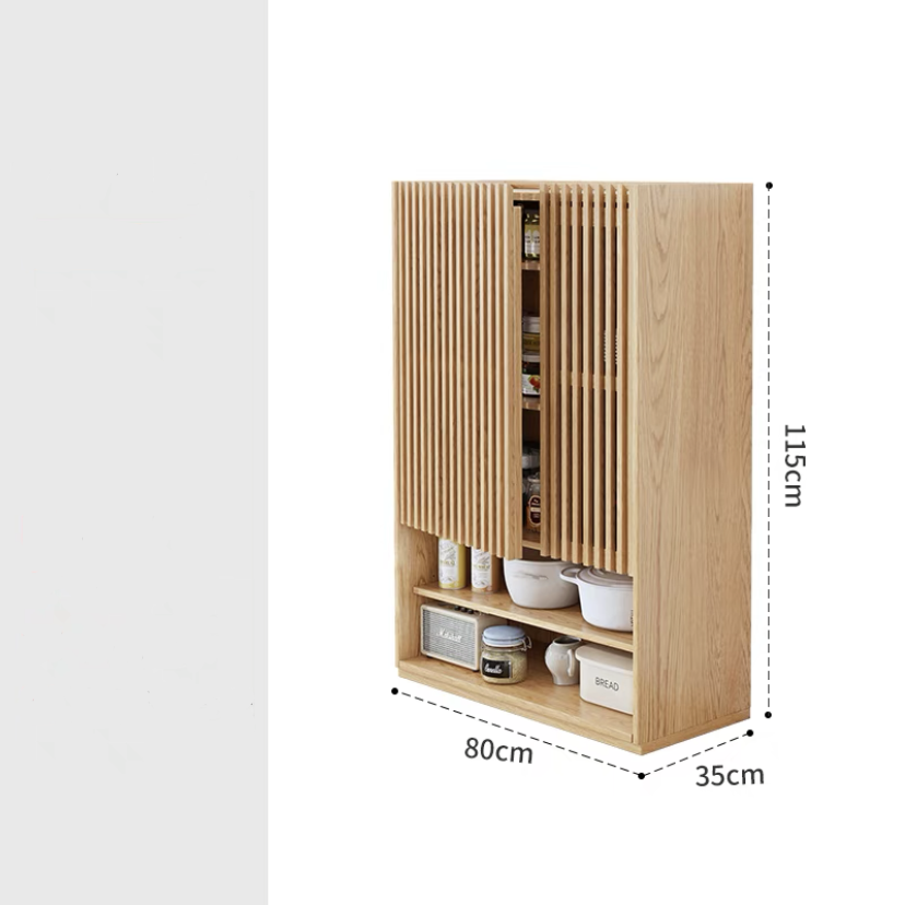 日式實木橡木系列  儲物櫃 餐邊櫃80cm/100cm/120cm（IS8534）