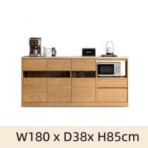 北歐實木紅橡木系列 岩板餐邊櫃 儲物櫃150cm/180cm/200cm（IS8548）