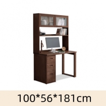 北歐實木紅橡木系列  書桌帶書架100cm/120cm/140cm（IS8554）