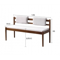 櫸木實木長椅子 可拆洗梳化椅105cm/125cm/145cm(IS8592)