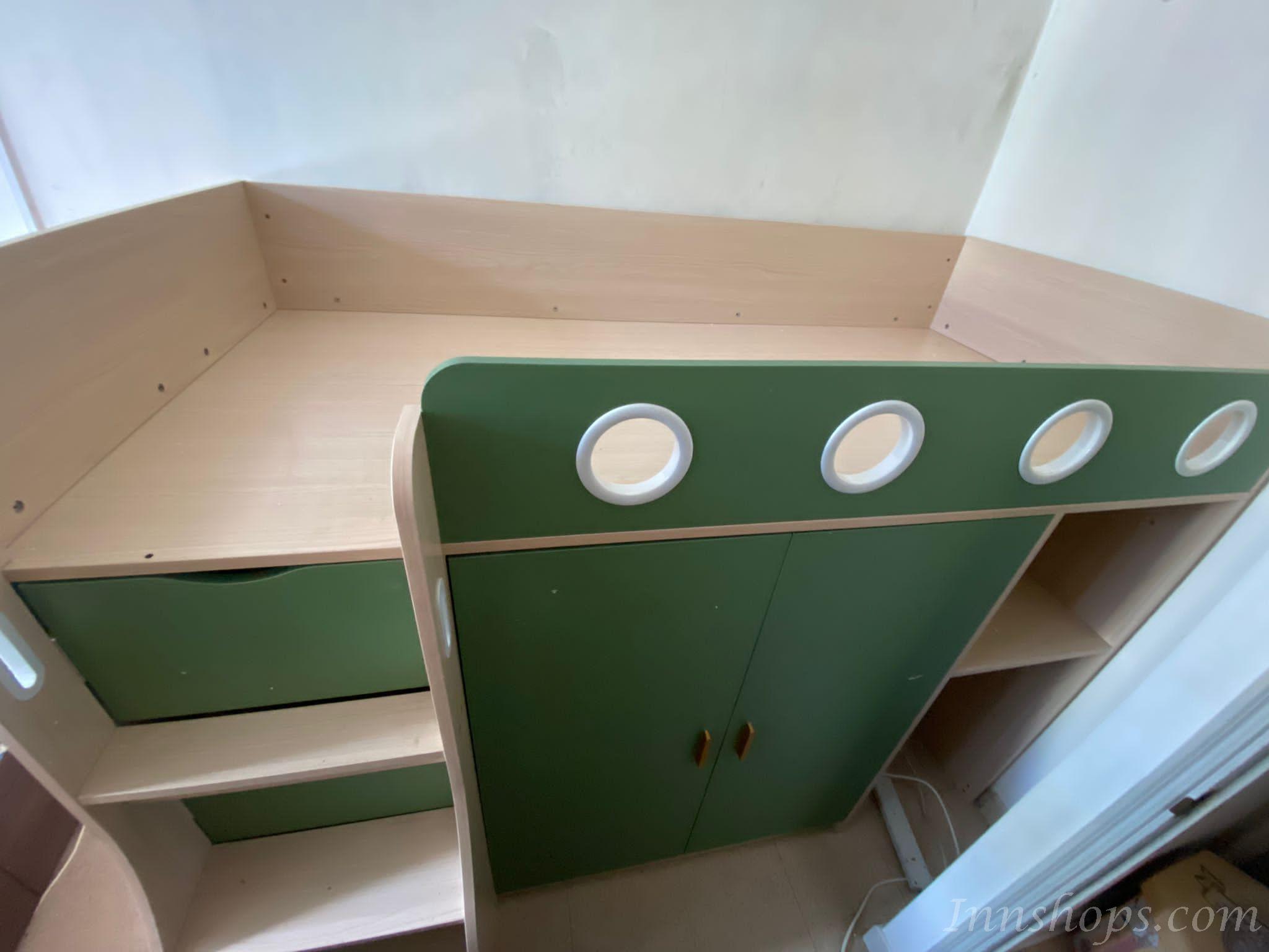 兒童皇國 兒童床帶書桌多功能床 家具組合套裝 小朋友床 90/120cm (不包床褥)(IS8175)