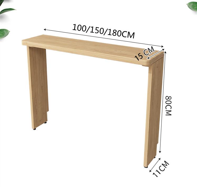 芬蘭實木松木系列 床頭縫隙後置物架 床邊夾縫書架 長條窄邊桌*100/150/180cm (IS8629)