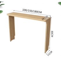 芬蘭實木松木系列 床頭縫隙後置物架 床邊夾縫書架 長條窄邊桌*100/150/180cm (IS8629)