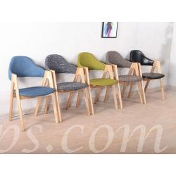北歐實木椅子 水曲柳餐椅 咖啡椅 休閒椅48x44x80cm (IS0458)
