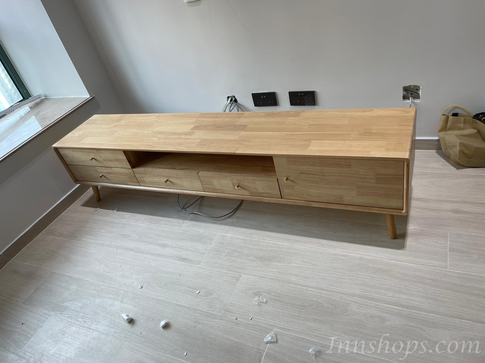 日式實木橡木系列 電視櫃 原木風地櫃 茶几*120cm/160cm/180cm/200cm（IS8278）