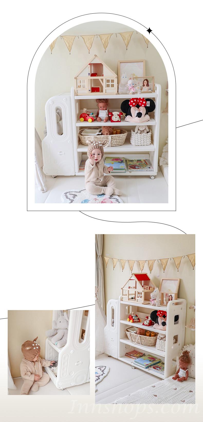 兒童  閱讀架玩具收納可移動書櫃*120cm (IS8662)