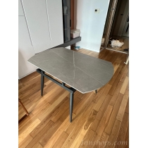 北歐現代簡約可伸縮岩板餐桌椅組合折疊兩用可變方圓桌小戶型（IS7697)