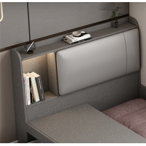 北歐系列 床頭櫃+側櫃桶儲物床 120cm(不包括床褥/燈)(IS8641)