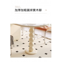 田園純白·象牙白系列 折叠岩板儲物餐桌 160cm/180cm（IS8642）