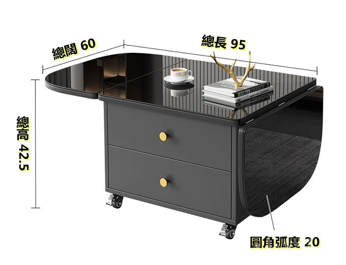 北歐格調 多功能儲物折疊茶几/小餐桌 60x60cm(IS8732)