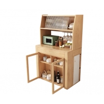  北歐伸縮可折疊餐桌椅組合/儲物餐邊櫃飯枱（IS8090）