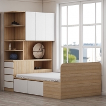 訂造傢俬3D電腦單人房衣櫃床傢俬設計 1 (IS8705)