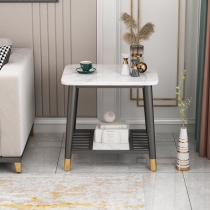 意式氣派系列輕奢岩板床頭櫃客廳梳化邊桌茶几 55cm (IS7898)