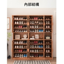 日式實木橡木 大容量 玄關儲物櫃 鞋櫃 40/60/90 x 34.5 x 180 cm (IS8749)