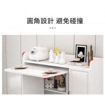 時尚系列 小户型可移動折疊餐桌 餐邊櫃120cm/140cm(IS8768)