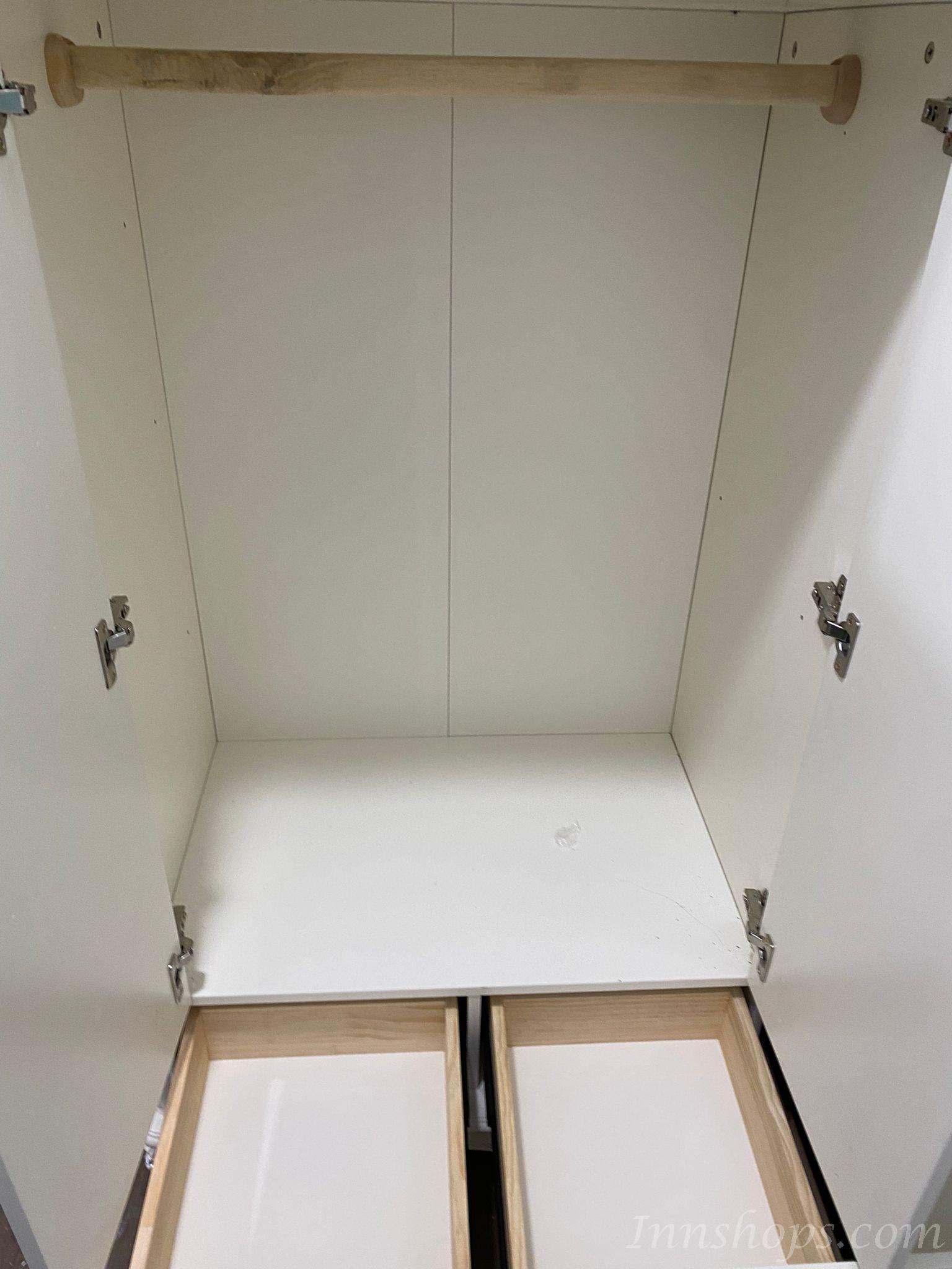 維也納 實木雕花矮身衣櫃儲物櫃 85cm/120cm (IS4750)