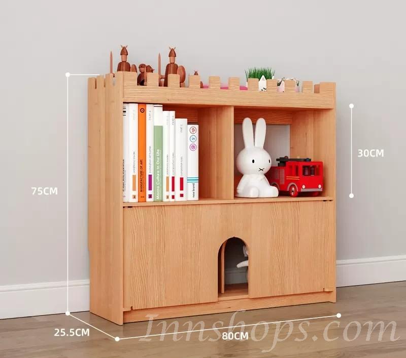 芬蘭全實木松木系列 創意 城堡書架置物架 兒童書櫃 40/80cm (IS8073)