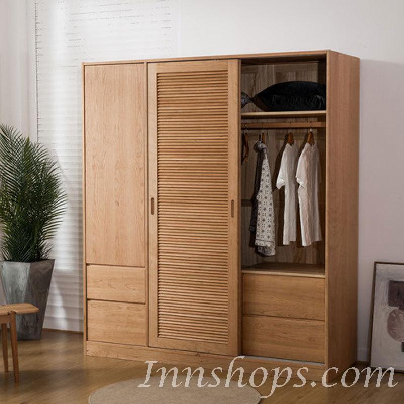 訂造傢俬白橡木糸列北歐實木系列 白橡木衣櫃*可訂造呎吋 （IS8961）