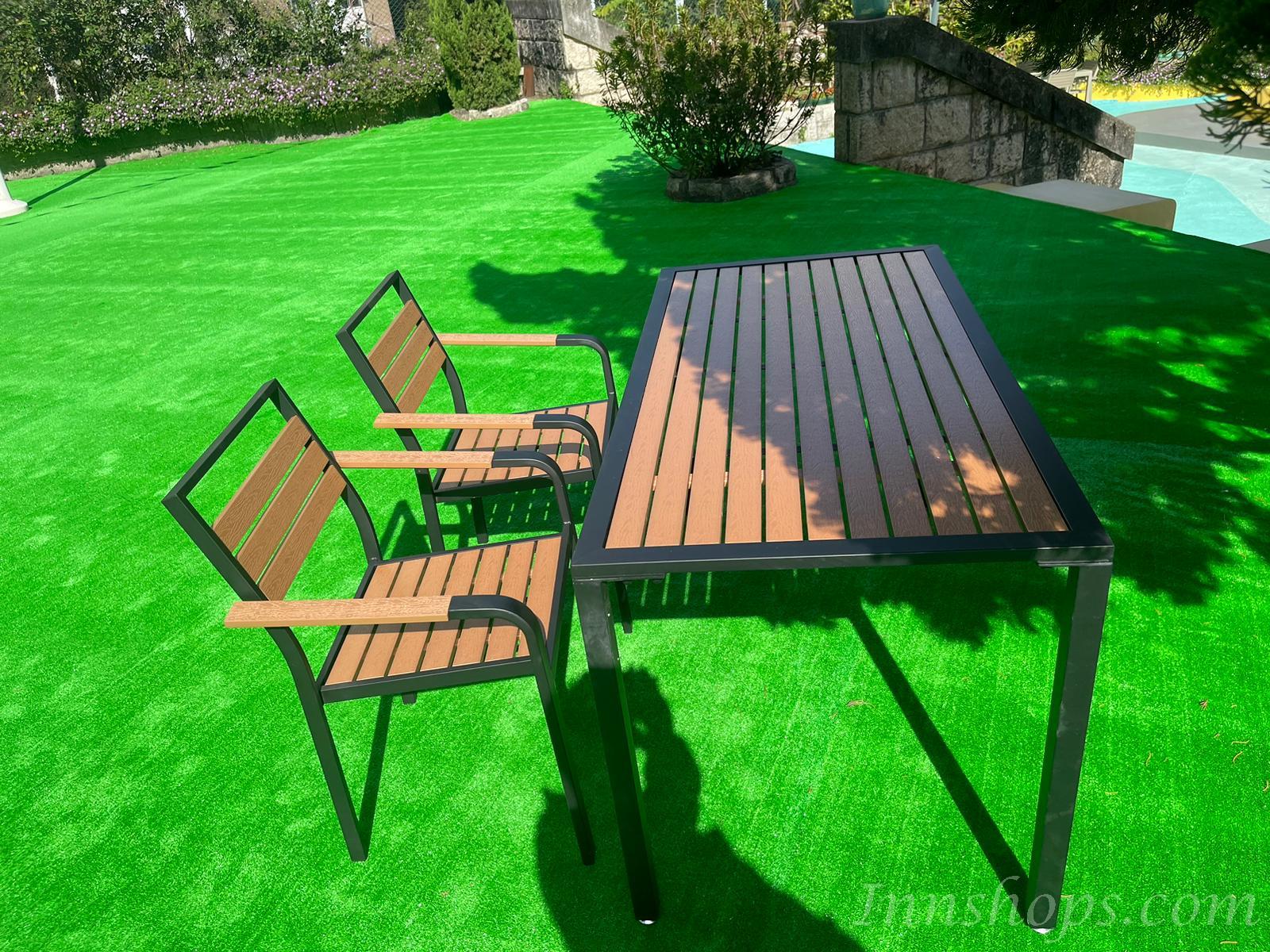 商業客戶訂購產品系列 戶外傢具塑木桌椅套裝*可自訂尺寸 (IS7578)