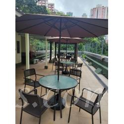 商業客戶訂購產品系列 戶外傢具餐桌椅連太陽傘 (IS7602)