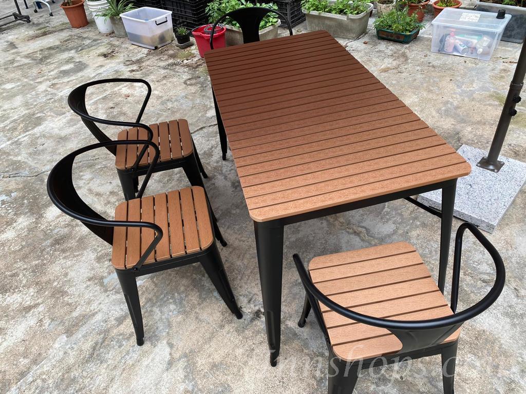 商業客戶訂購產品系列 戶外傢具塑木餐桌椅組合 (IS6922)