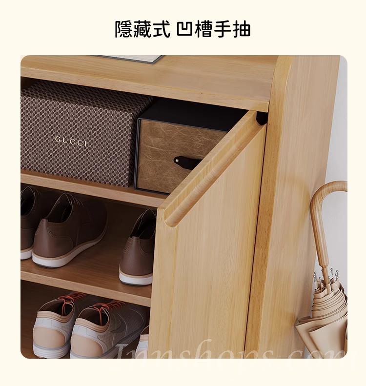 日式實木橡木 玄關櫃 儲物櫃 鞋櫃60cm/80cm/100cm (IS9014)