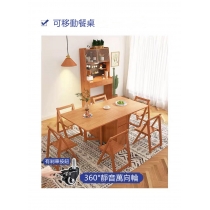 日式 洞洞板 餐邊櫃 連摺疊餐枱 蝴蝶枱 / 摺疊餐椅 (IS8911)