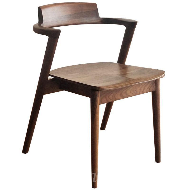 北歐實木系列 黑胡桃木餐椅(IS6526)