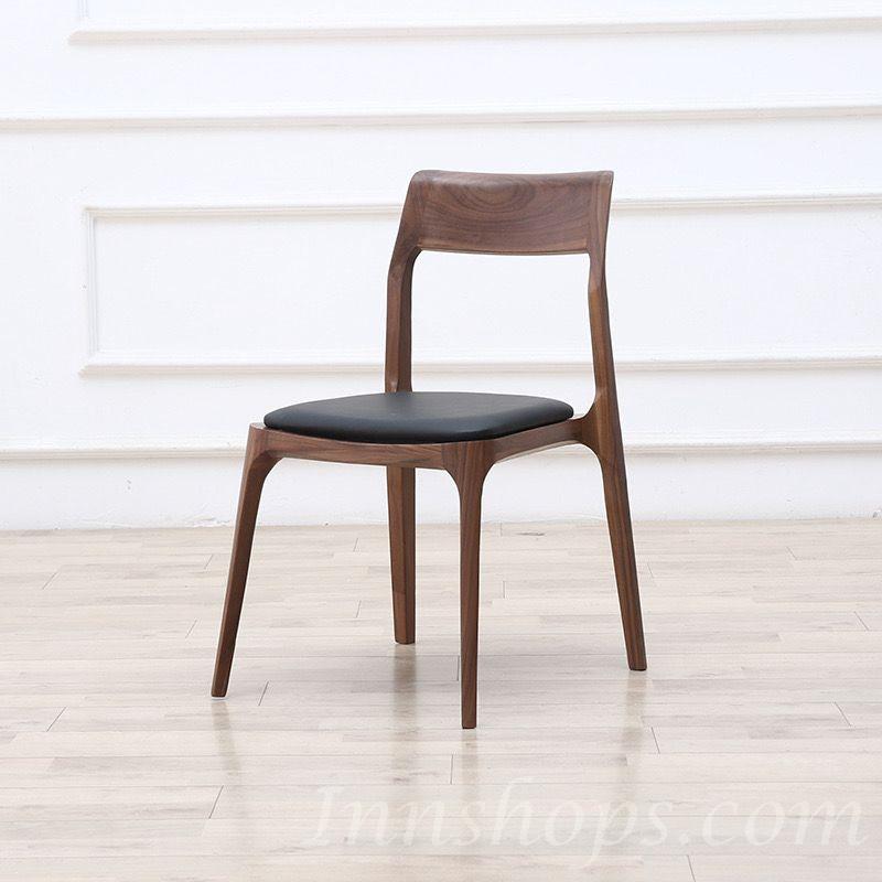 北歐實木黑胡桃木系列 餐椅 (IS6640)