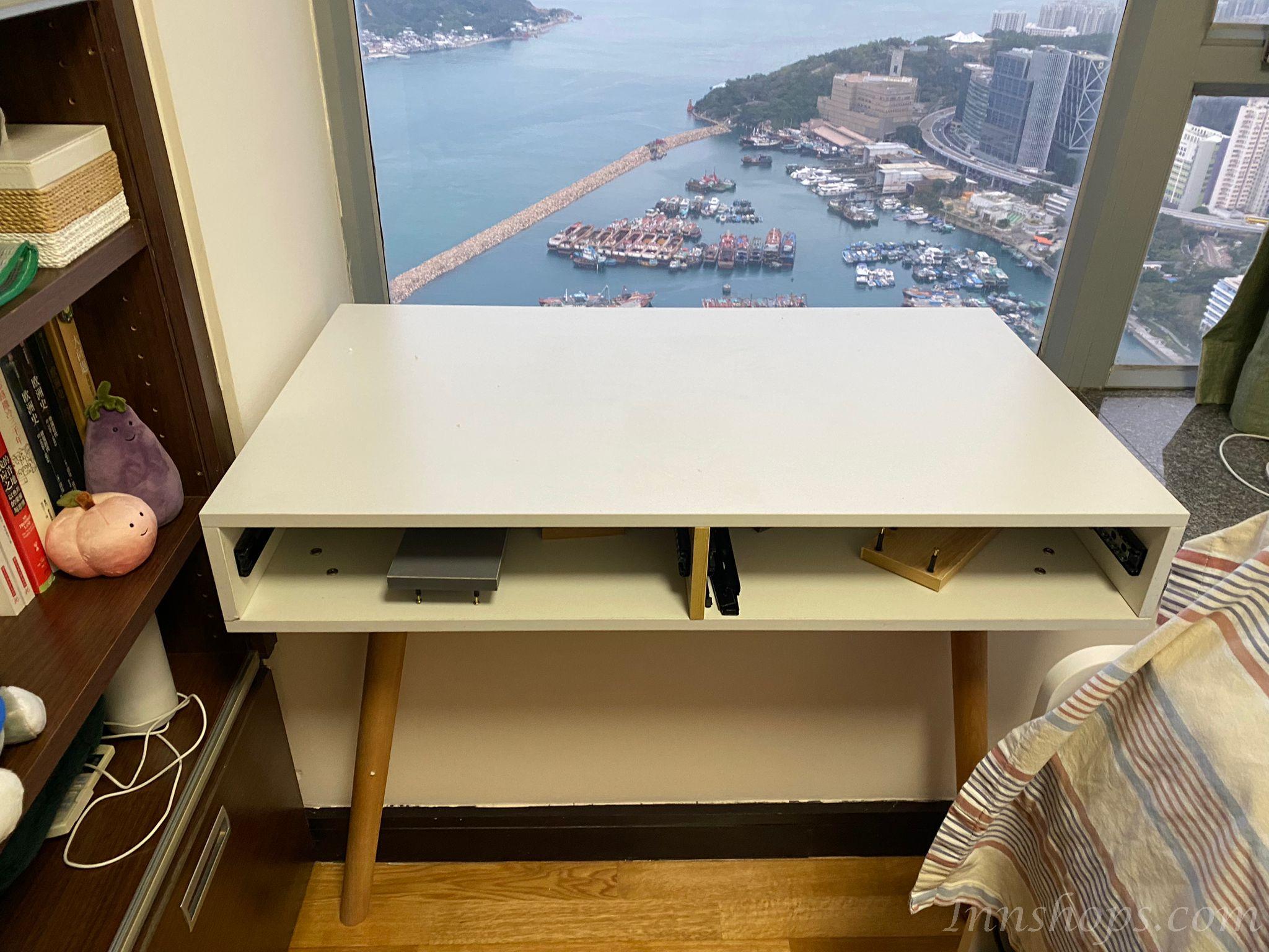 北歐小戶型窗台書桌 高低腳電腦桌*100/120cm (IS8525)