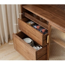 北歐實木系列 黑胡桃木餐邊櫃 可自訂尺寸 (IS6510)