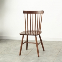 北歐實木系列 黑胡桃木餐椅 (IS6642)