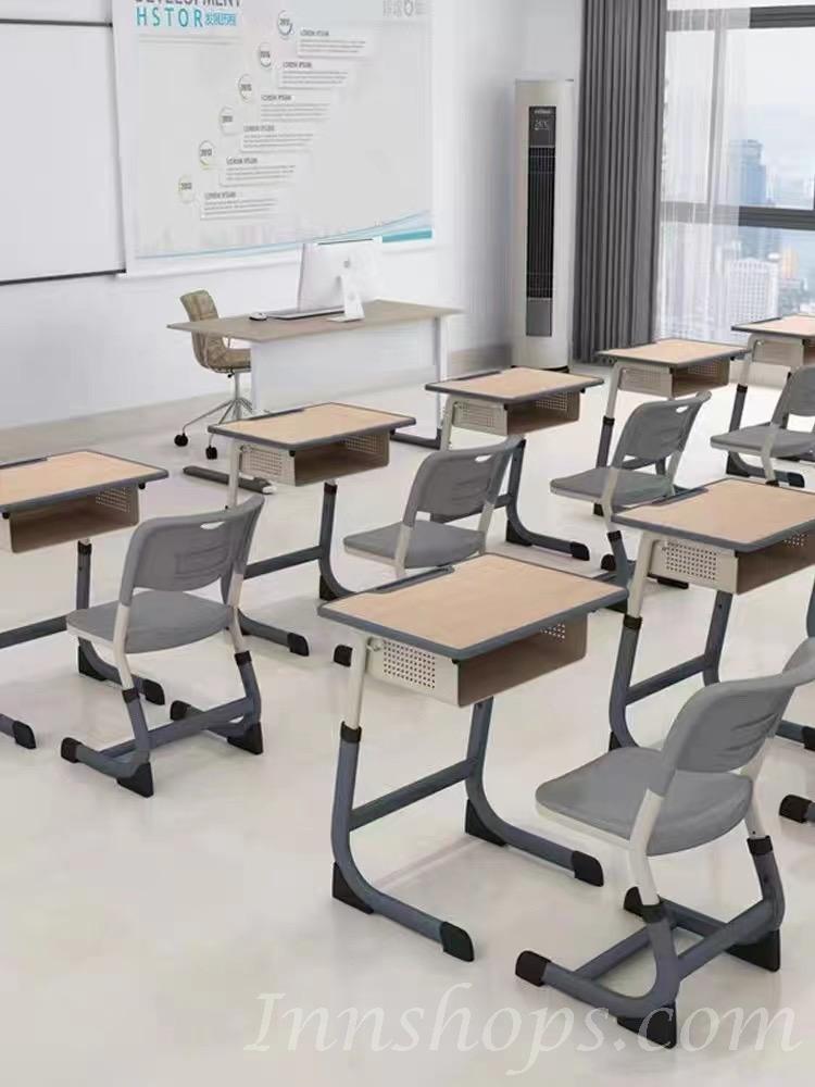 學校傢俬 中小學生加厚c型升降書桌 桌椅套裝 培訓輔導班書枱60cm   (IS7419)