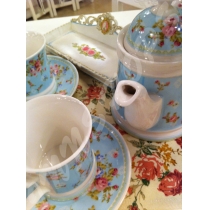 歐陸式 典雅 玫瑰花茶杯連碟(IS1384)