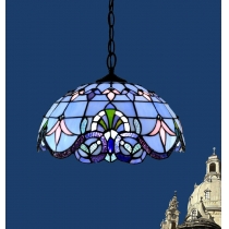 地中海彩玻璃 紫藍色系列吊燈 (IS0632)