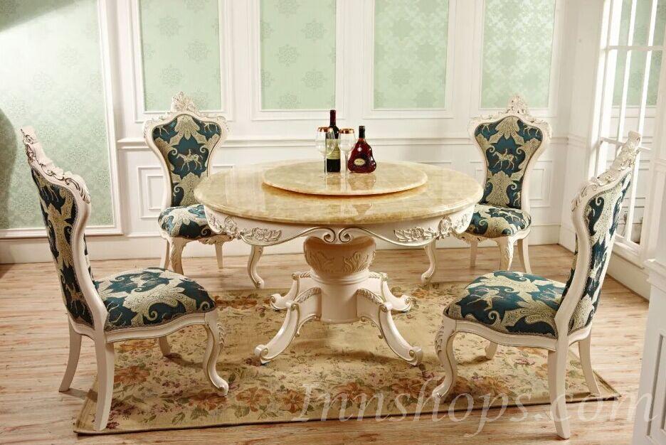 餐台 维多利亚4呎半圆型实木餐台连四椅(is1852) - 餐桌椅组合 - 餐桌