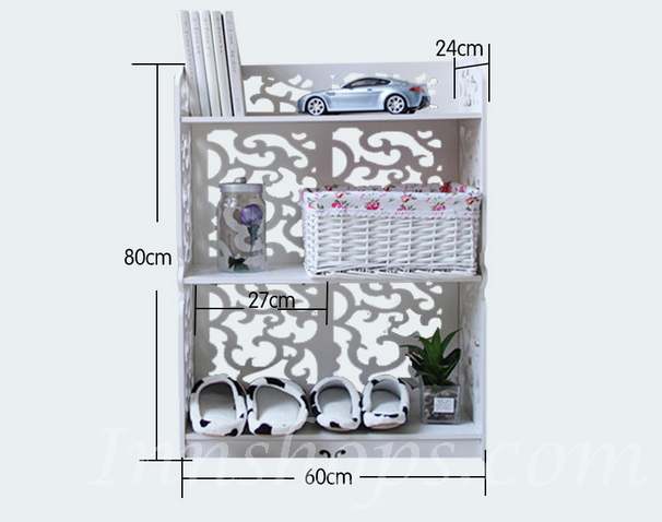 通花3層置物架 鞋架(IS0141)