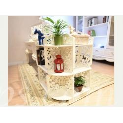 田園純白 通花3層置物架組合 80cm高  (IS0877)