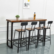 陳列品$999 100Wx100Hx40D枱 實木復古鐵藝Bar Table Bar Chair  (IS2280)