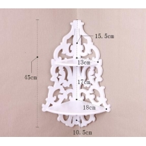 田田園純白.象牙白系列 園象牙白 雕花掛牆角架 (IS1936)